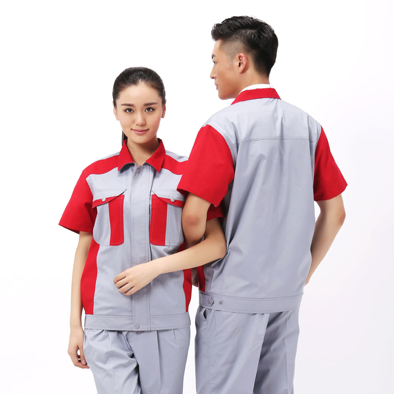 夏季短袖劳保服工装制服套装耐磨透气工作服定