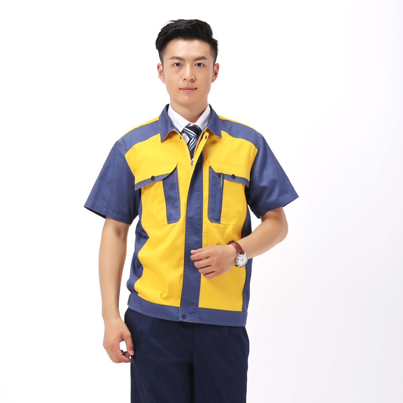 夏季劳保服短袖工作服套装男短袖工作服劳保服