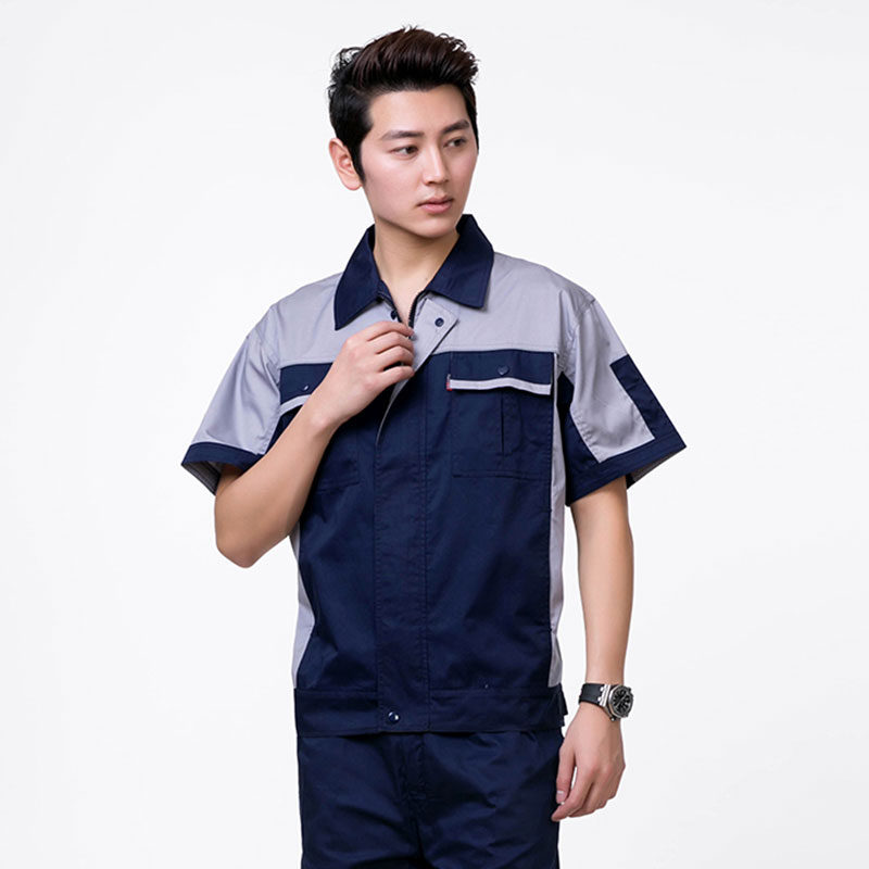夏季工作服套装男上衣工装裤长短袖劳保服套装