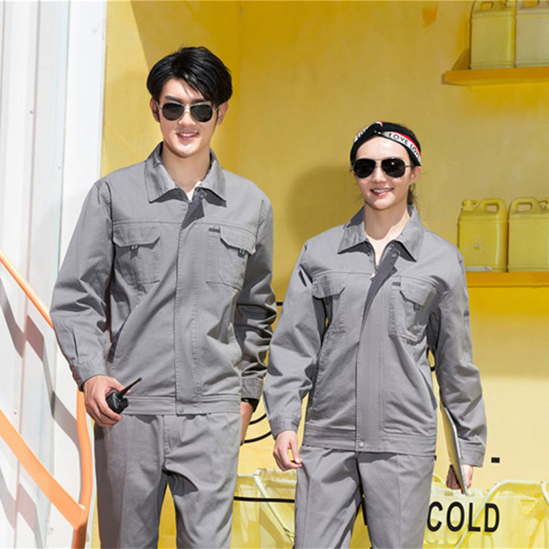 夏季工作服长短袖劳保服纯棉透气吸汗套装
