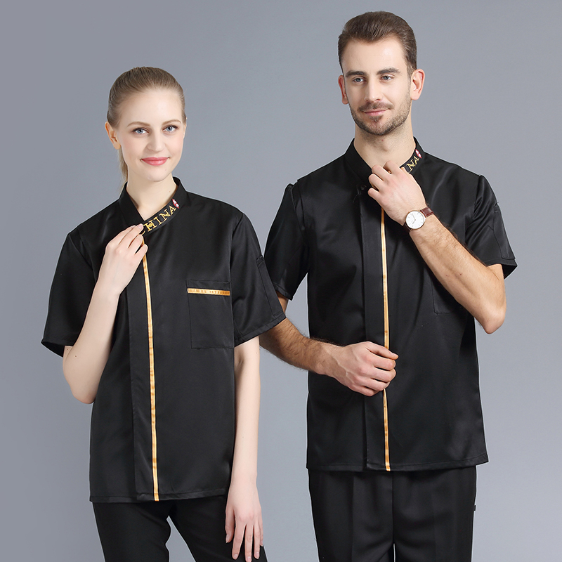 厨师工作服男夏装酒店西餐厅厨房后厨衣服厨师