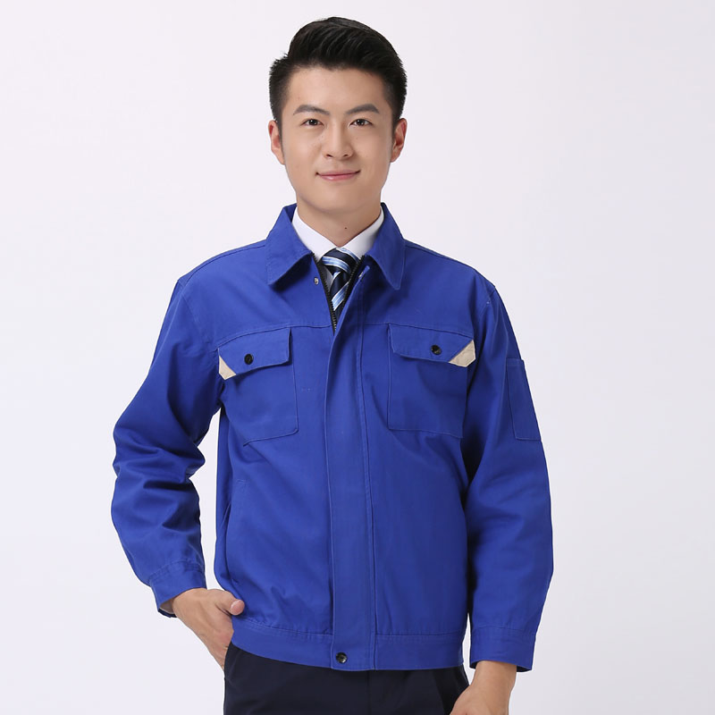上海长袖纯棉秋冬工厂劳保工作服定做上衣裤子